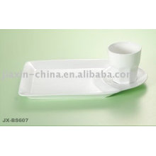 Special porcelain breakfast set with white color JX-BS607